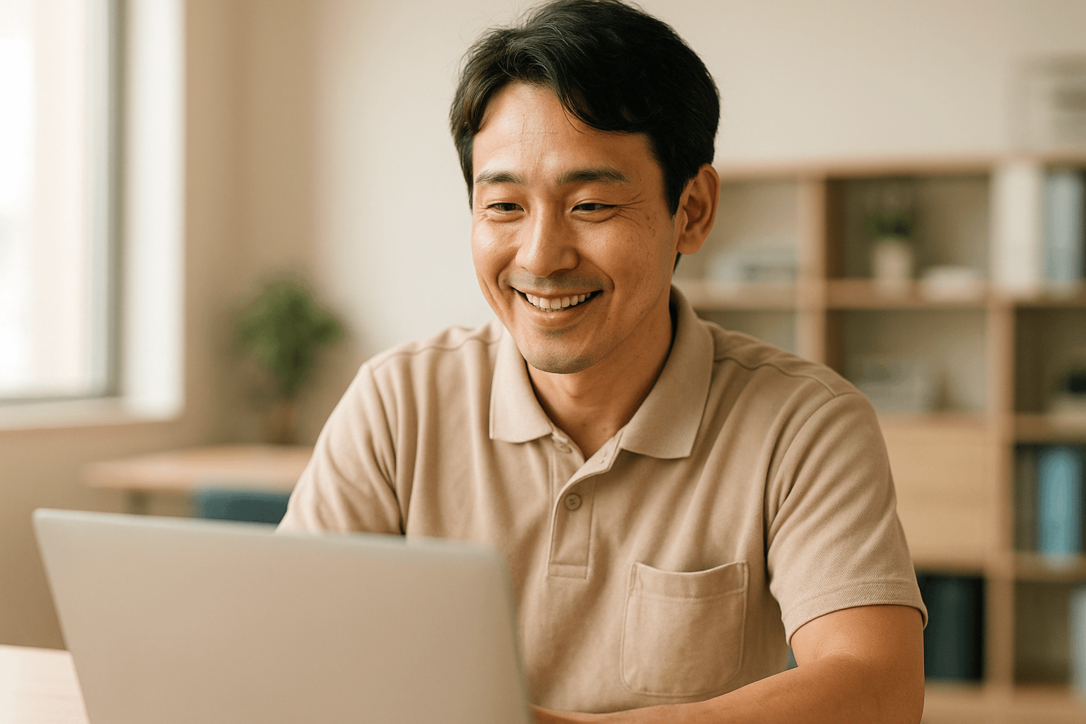 介護施設のスタッフがオンラインで相談している様子